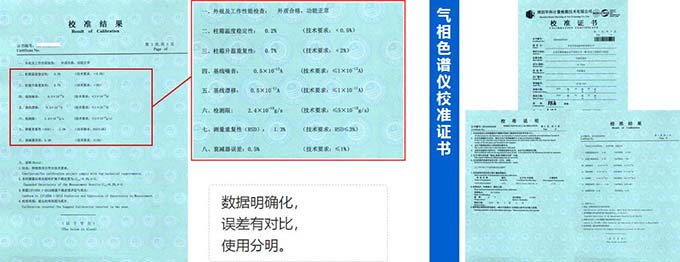 气相色谱仪校准证书图片